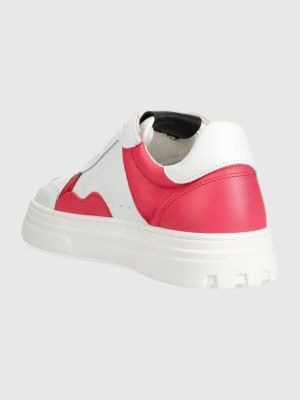 Bőr sneakers Patrizia Pepe rózsaszín