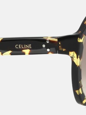 Okulary przeciwsłoneczne oversize Celine Eyewear brązowe