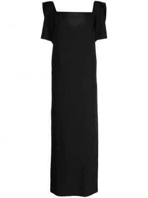 Φόρεμα με φιόγκο Pushbutton μαύρο