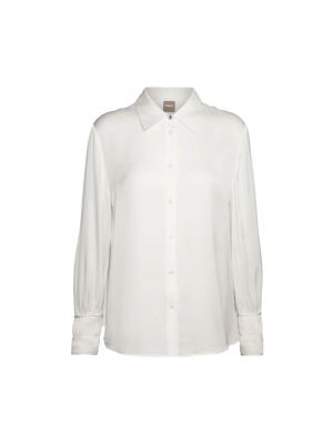 Jedwabna koszula Hugo Boss biała