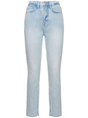 Kõrge vöökohaga kitsa lõikega teksapüksid Triarchy sinine