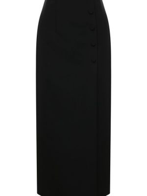 Хлопковая юбка из вискозы Gucci черная