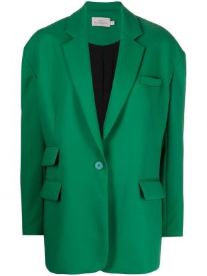 Asymmetrisk lang blazer Preen By Thornton Bregazzi grønn