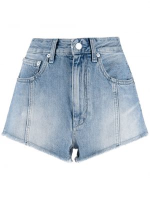 Shorts di jeans ricamati Alessandra Rich blu