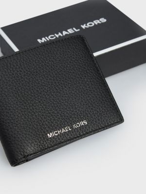 Чорний шкіряний гаманець Michael Kors