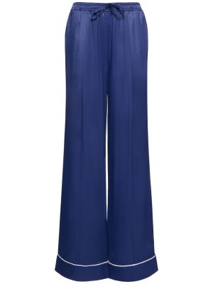 Oversized viskózové kalhoty Sleeper modré