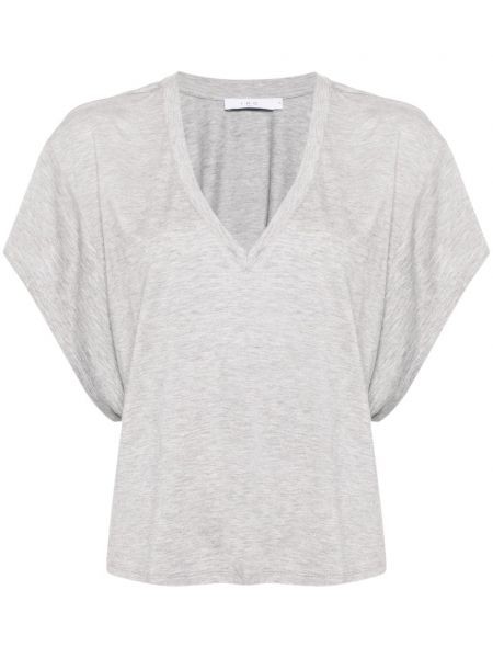 Jersey t-shirt mit v-ausschnitt Iro grau