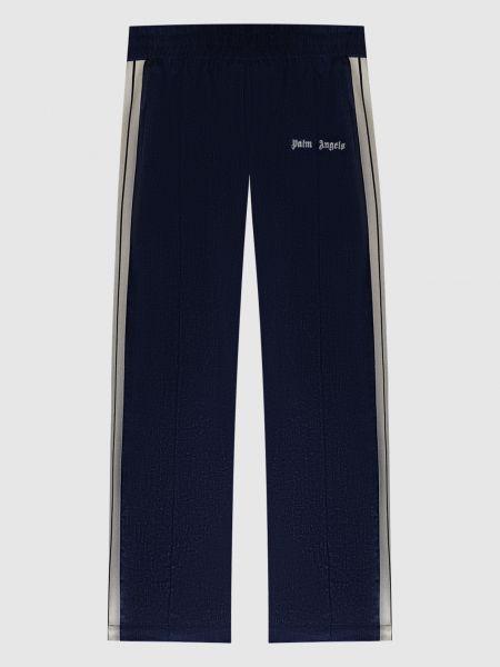 Льняные спортивные штаны Palm Angels синие