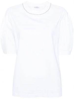 Βαμβακερή μπλούζα Peserico λευκό
