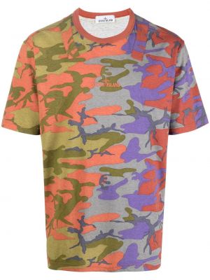 T-shirt con stampa camouflage Stone Island