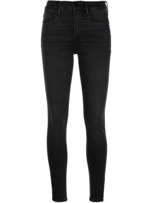 Høy midje skinny jeans Frame svart