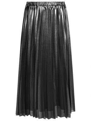 Stříbrné plisované midi sukně Pennyblack