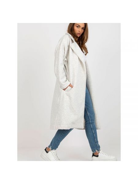 Melanžový kabát s kapsami Fashionhunters šedý