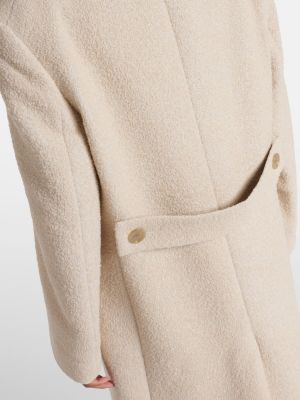 Μάλλινο παλτό Acne Studios λευκό