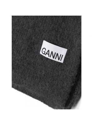 Bufanda de lana Ganni gris