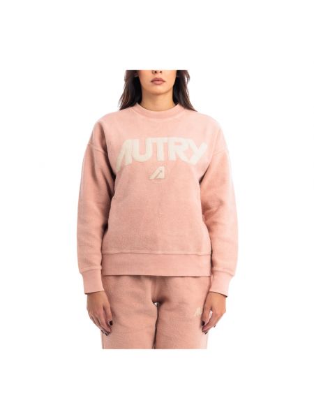 Sweatshirt mit rundhalsausschnitt Autry pink