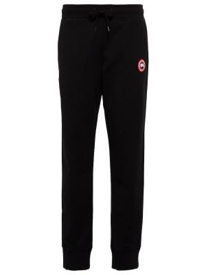 Bavlněné sportovní kalhoty Canada Goose černé