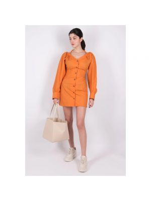 Sukienka mini Nanushka pomarańczowa