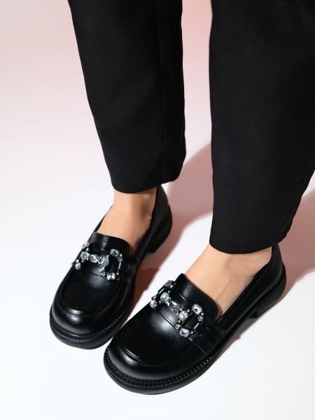 Pantofi loafer cu cataramă Luvishoes negru