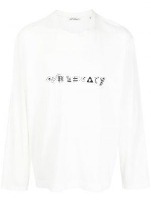 Βαμβακερή μπλούζα με σχέδιο Our Legacy λευκό