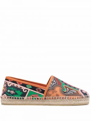 Paisley trykt espadrillos Etro oransje