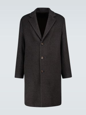 Manteau en laine Loro Piana noir
