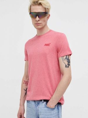 Bombažna majica Superdry roza