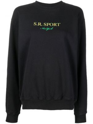 Trykt sweatshirt Sporty & Rich svart