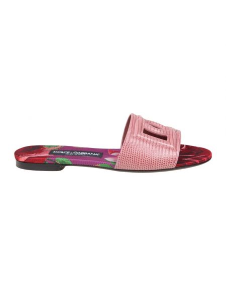 Leder sandale Dolce & Gabbana pink