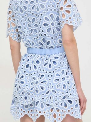 Bavlněné mini sukně Silvian Heach modré