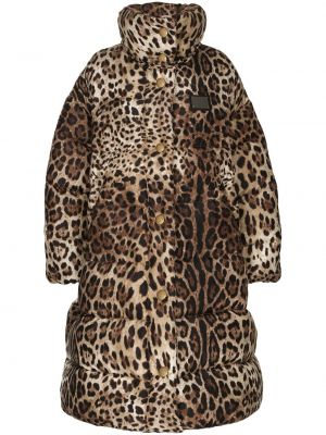 Plašč s potiskom z leopardjim vzorcem Dolce & Gabbana