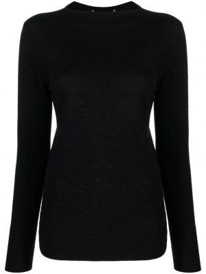 T-shirt a maniche lunghe in jersey Tibi nero