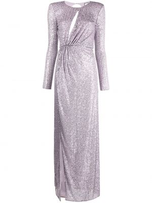 Dolga obleka s cekini Elisabetta Franchi vijolična