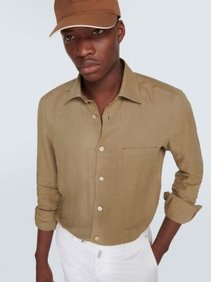 Camisa de lino Kiton beige