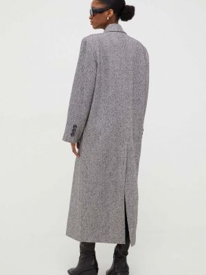 Oversized kabát Answear Lab šedý