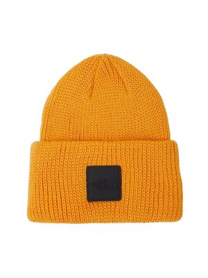 Dzianinowa czapka The North Face pomarańczowa