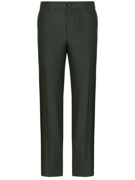 Lniane spodnie Dolce And Gabbana zielone