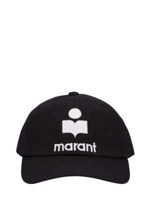 Gorra con bordado de algodón Marant negro