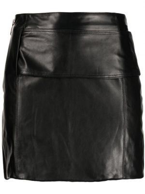Kožená sukně na zip Boyarovskaya černé