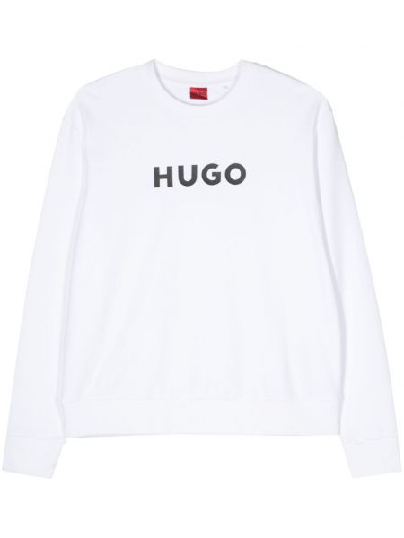 Памучен суитчър Hugo бяло