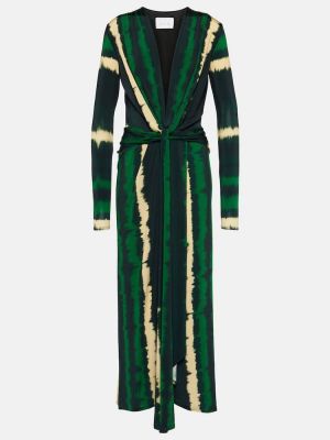 Миди рокля с принт от джърси Johanna Ortiz зелено