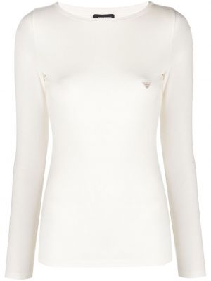 Langærmet t-shirt Emporio Armani hvid