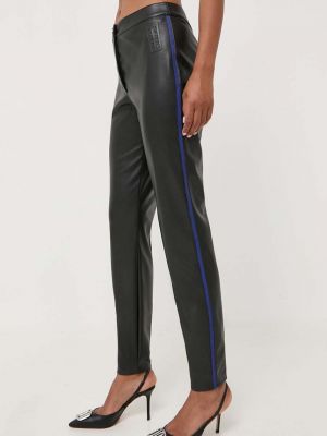 Spodnie dopasowane z wysoką talią Armani Exchange czarne