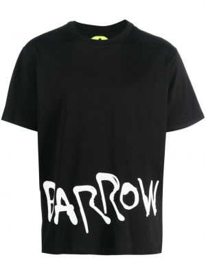 Bavlnené tričko s potlačou Barrow čierna