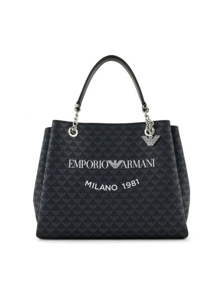 Shopper handtasche mit taschen Emporio Armani schwarz