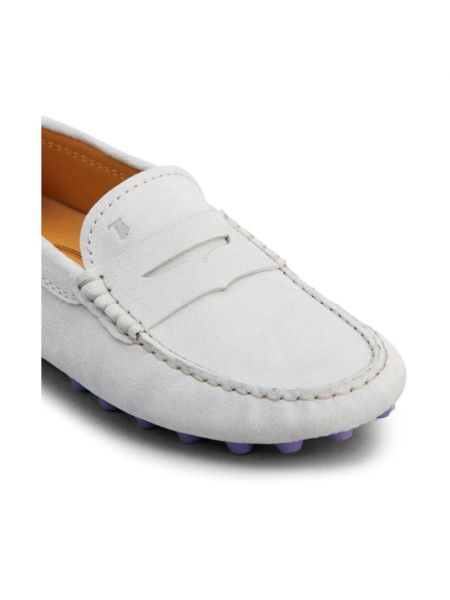 Loafers in pelle scamosciata Tod's bianco