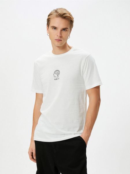 Бавовняна футболка Koton біла