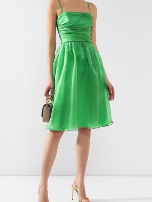 Шелковое платье Ralph Lauren зеленое