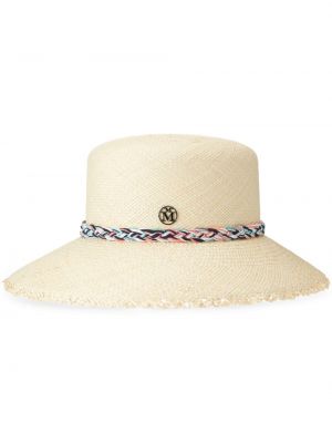 Плетена шапка Maison Michel бежово