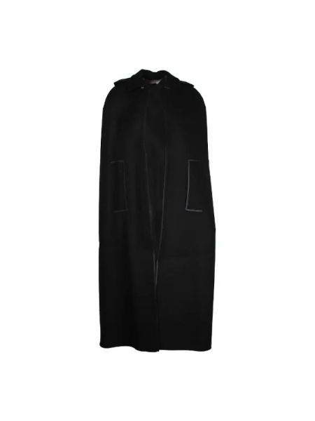 Płaszcz wełniany retro Valentino Vintage czarny